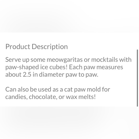 Cat Lady Box Paw ice cube tray NIP - Picture 3 of 3